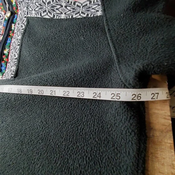 Obermeyer vintage fleece embroidered pullover women's large black - Picture 11 of 13